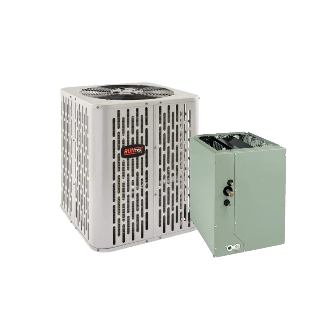 RunTru 1.5-Ton 15 SEER2 HVAC System Single-Stage Condenser and '003' Coil Bundle | Frisco TX Inventory