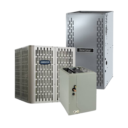 Ameristar A5HP4 - 5 Ton - 14.3 SEER2/7.5 HSPF2 Heat Pump with A951X - Single-Stage - 95% AFUE Backup Furnace - Multi-Position Coil - Dual Fuel System - with install